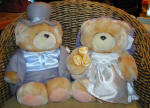 Teddy bears and cuddly toys as gifts in Cyprus - this is our bride and groom teddy pair - cute or what?
